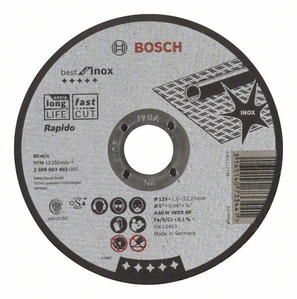 Bosch Dělicí kotouč rovný Best for Inox – Rapido