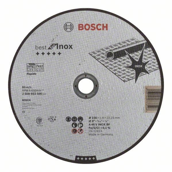 Bosch Dělicí kotouč rovný Best for Inox – Rapido