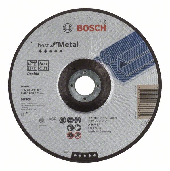 Bosch Dělicí kotouč profilovaný Best for Metal – Rapido