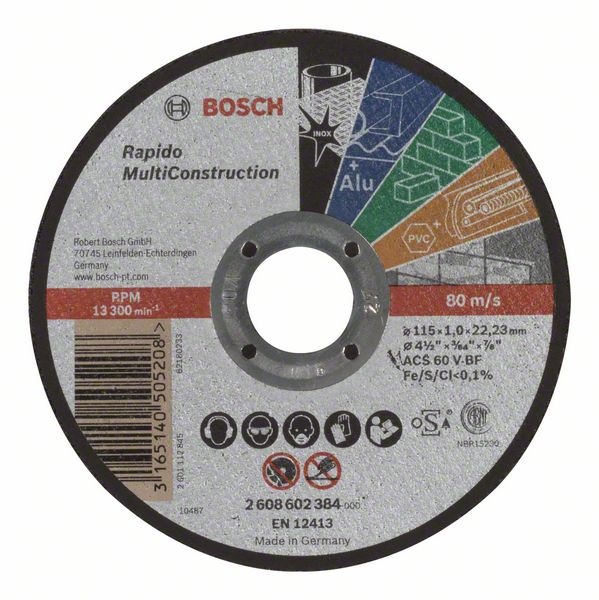 Bosch Dělicí kotouč rovný Rapido Multi Construction