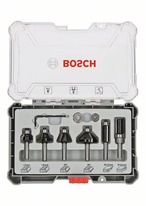 Bosch Sada fréz s 8mm vřetenem Trim&Edging (6 ks)