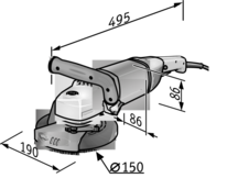 FLEX – LD 18-7 150 R, Kit E-Jet –  Sanační bruska