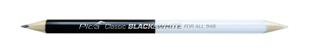 PICA CLASSIC FOR ALL BLACK&WHITE - DŘEVĚNÁ DVOUSTRANNÁ TUŽKA - ČERNÁ A BÍLÁ 
