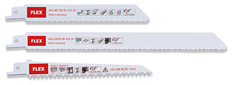 Flex RS/Bi Set VE3 - Sada plátků pro šavlové pily pro plast/dřevo/kov