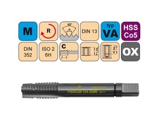 Sadový závitník M4x0,7 I ISO2 HSSCo5 OX DIN 3520290