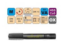 Sadový závitník M5x0,8 II ISO2 HSSCo5 OX DIN 3520290