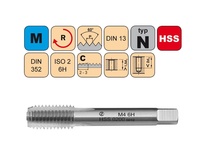 Sadový závitník M14x2 III ISO2 HSS DIN 3520200